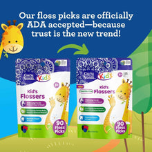 Load image into Gallery viewer, Kids&#39; Giraffe Shaped Flossers, Fluoride -Free - 90 Pack
