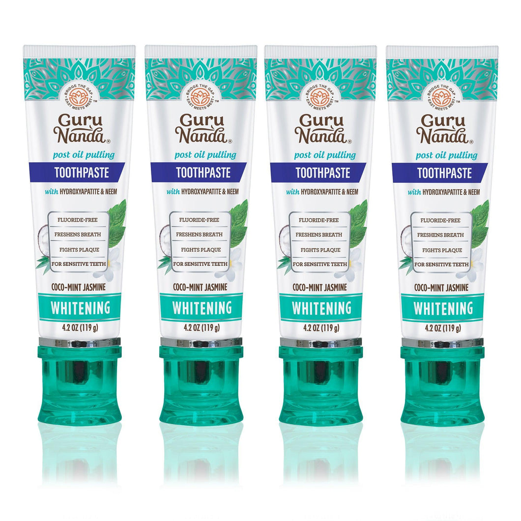 Fluoride-Free Whitening Toothpaste With Hydroxyapatite - 4 Pack