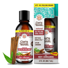 Load image into Gallery viewer, Travel Size - Coconut &amp; Cinnamon Oil Pulling Flavor + Neem &amp; Ashwagandha - 3oz
