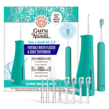 Load image into Gallery viewer, Lion &amp; Lamb 2.0 Portable Toothbrush &amp; Water Flosser - Teal

