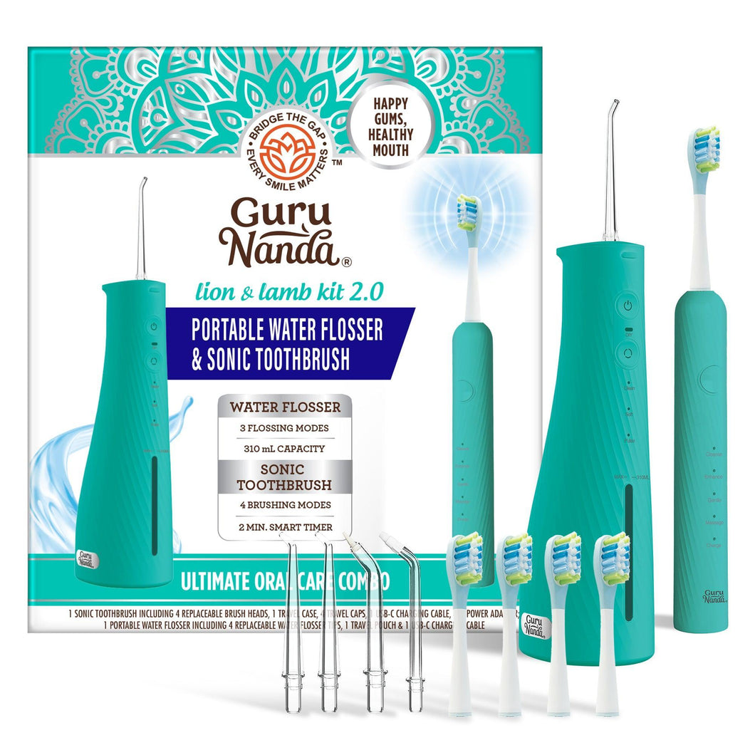 Lion & Lamb 2.0 Portable Toothbrush & Water Flosser - Teal