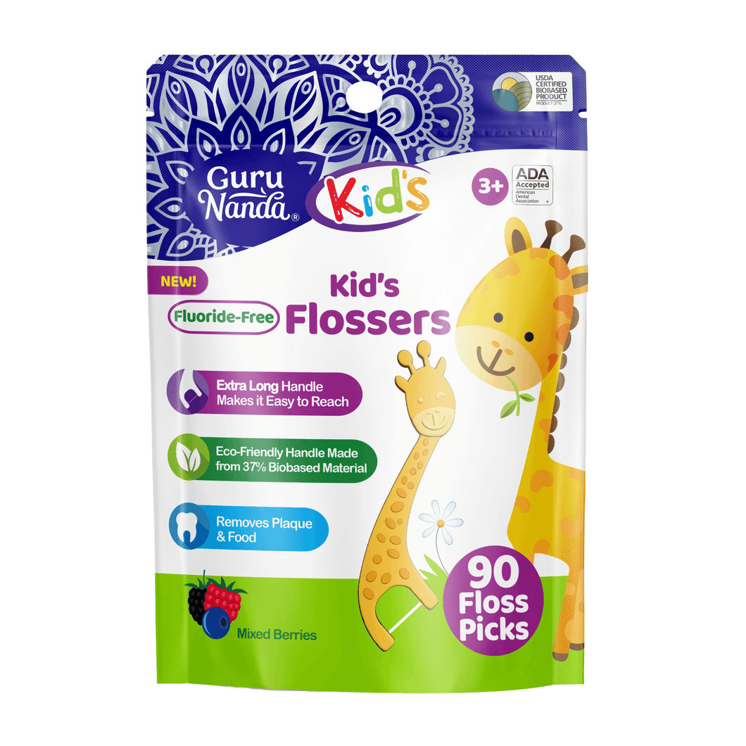 Kids' Giraffe Shaped Flossers, Fluoride -Free - 90 Pack