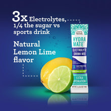 Load image into Gallery viewer, Hydramate  Hydration Electrolyte Drink Mix, Lemon Lime - 48 Count
