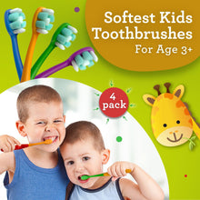 Load image into Gallery viewer, Kids Butter on Gums Toothbrush - 4 Pack
